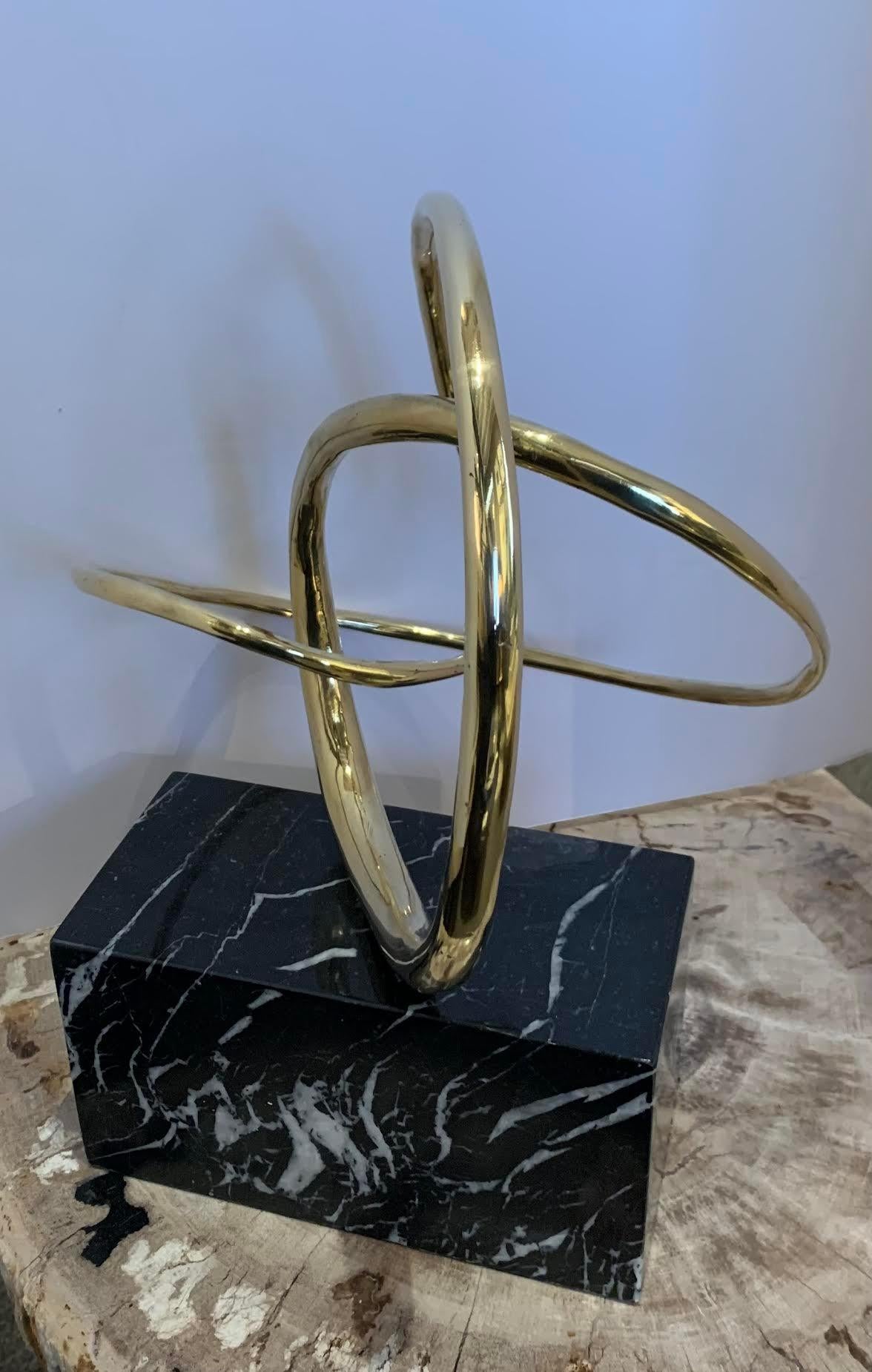 Bronze Interlocking Rings Sculpture, Germany, Contemporary 1