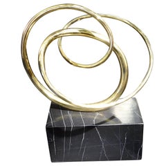 Bronze Interlocking Rings Sculpture, Germany, Contemporary