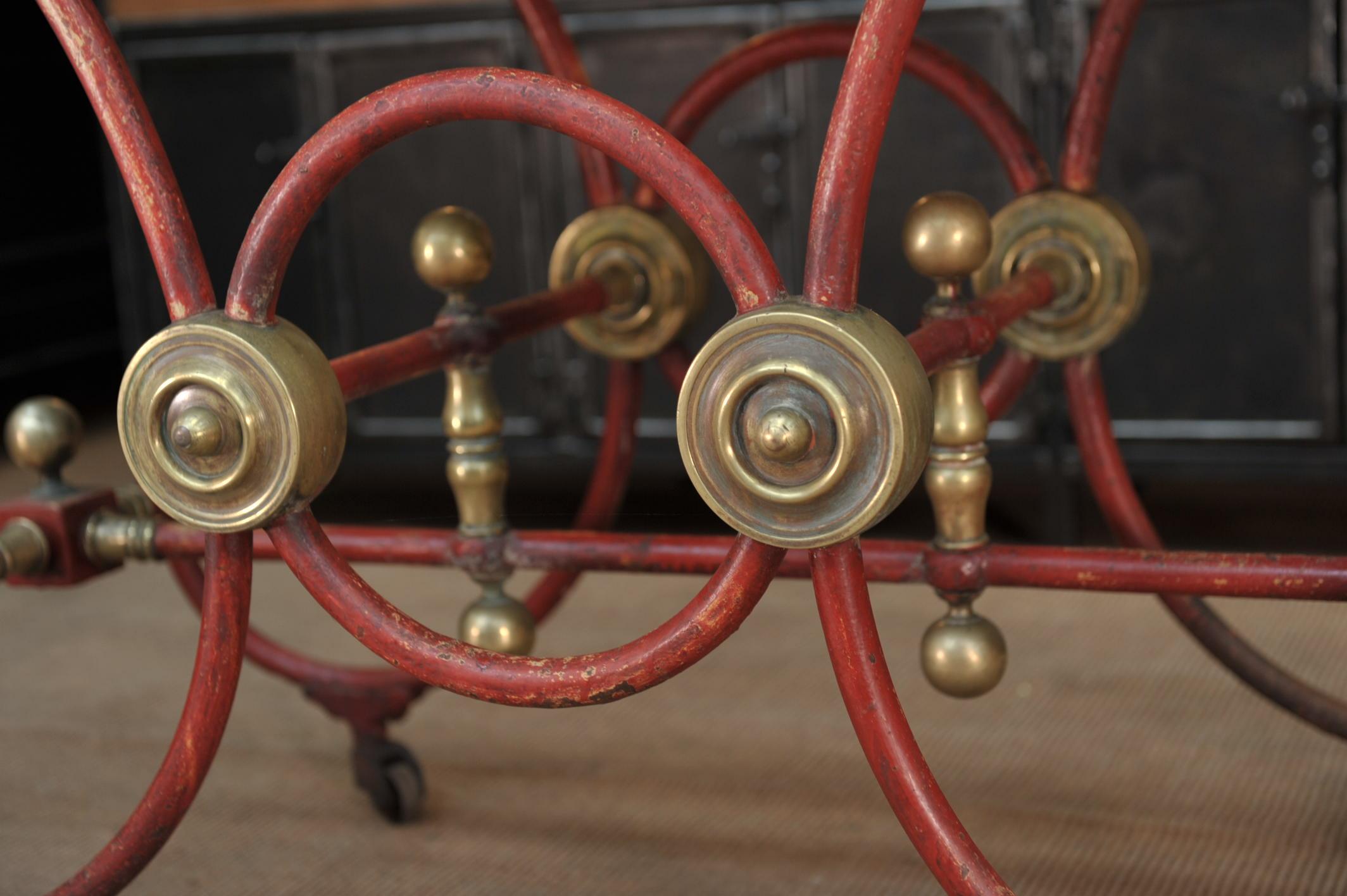 Bronze Iron and Marble Butcher's Table circa 1900 For Sale 4