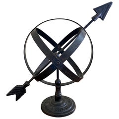 Bronze Iron Armillary Globe Sculpture – Traditional Landscape & Garden Decor