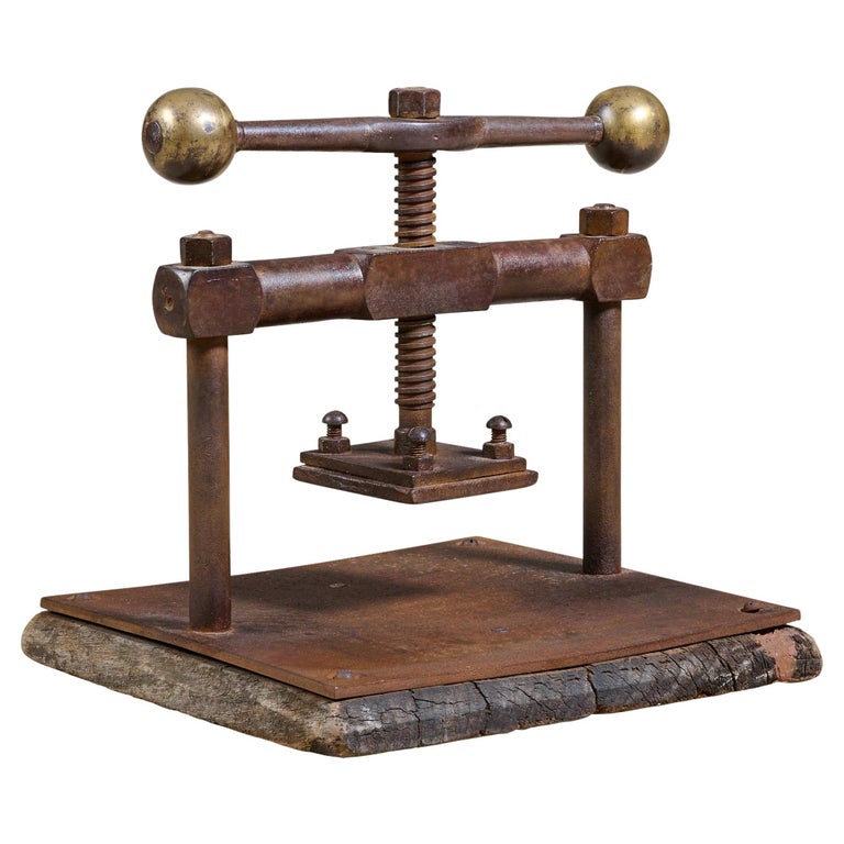 Bronze and Iron Book Press For Sale at 1stDibs