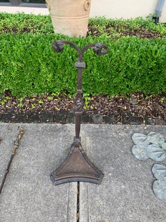 Bronze & Iron Fire Tools Set with Stand, in the Style of Yellen, circa 1900