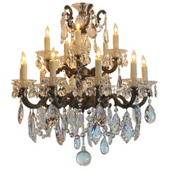 Antique Bronze Italian Chandelier