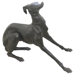 Bronze Italian Greyhound Sculpture
