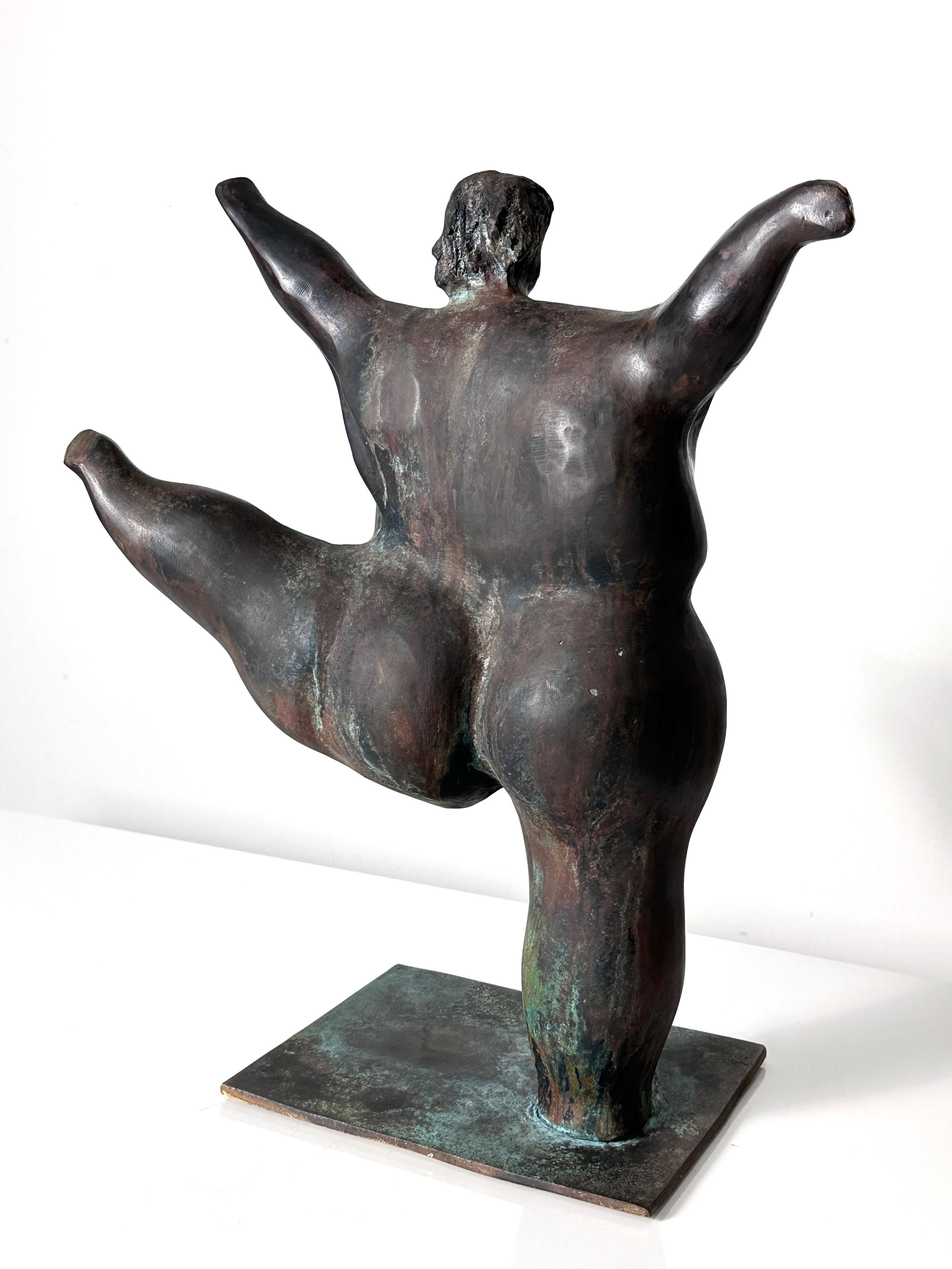 Bronze Italian Modern Art Figurative Nude Sculpture by Matteo Lo Greco In Good Condition In Troy, MI