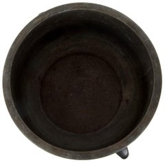 Bronze Japanese Censer with Elephant Handles and Ball Relief Cranes