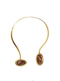 Bronze Jasper Geometric Necklace