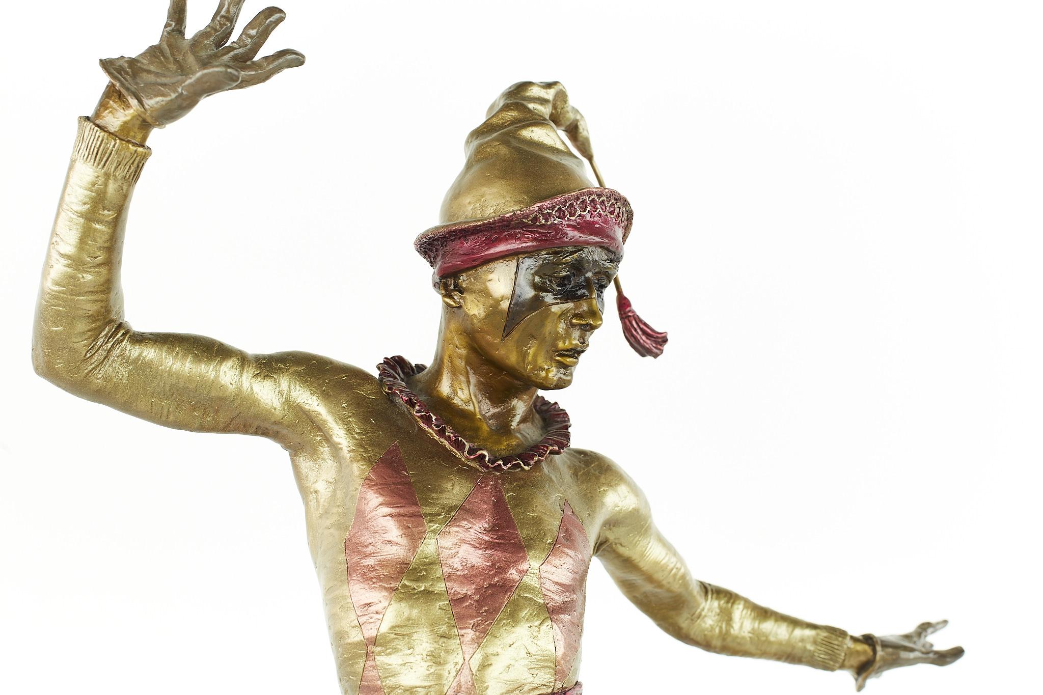 Contemporary Bronze Jester Sculpture