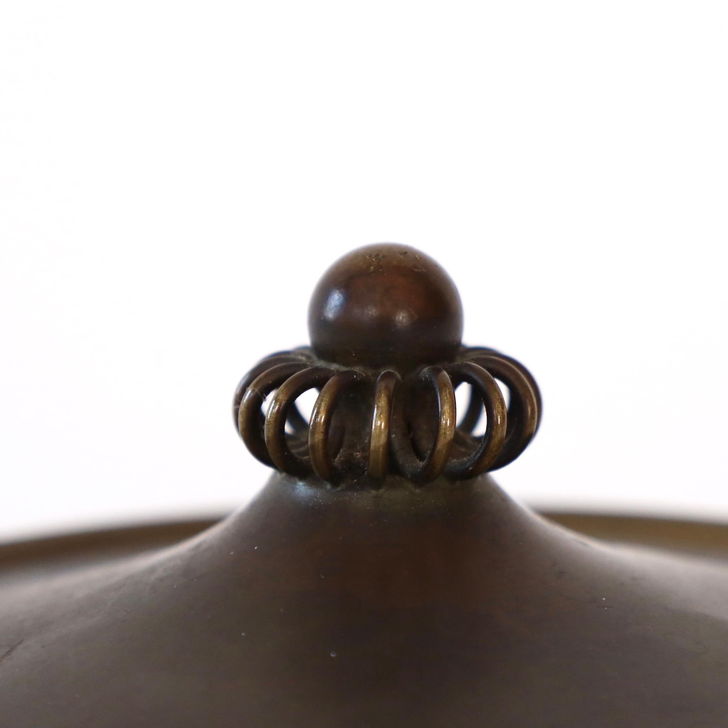 Bronze Jewelry box by Just Andersen, 1930s, Denmark 5
