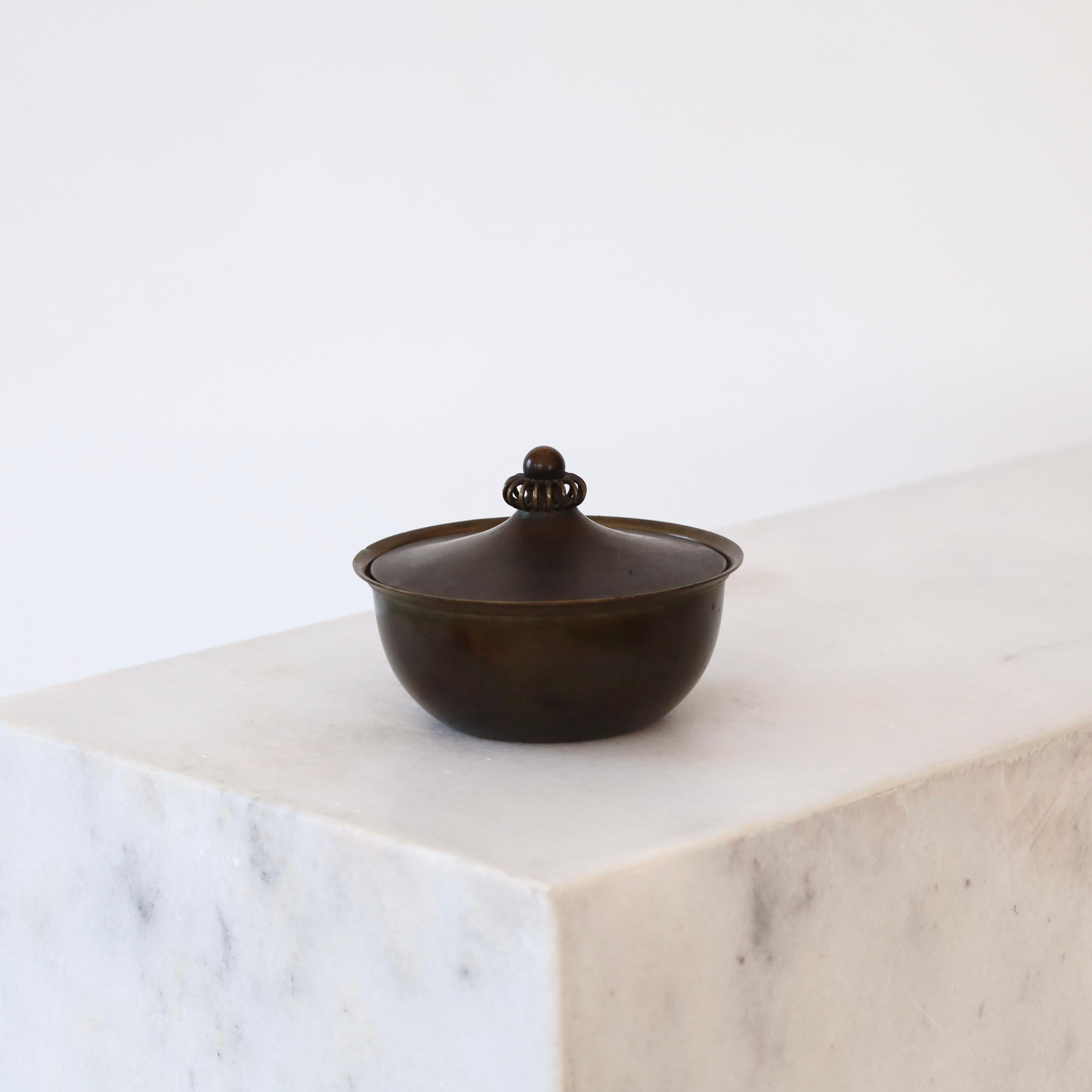 Bronze Jewelry box by Just Andersen, 1930s, Denmark 8