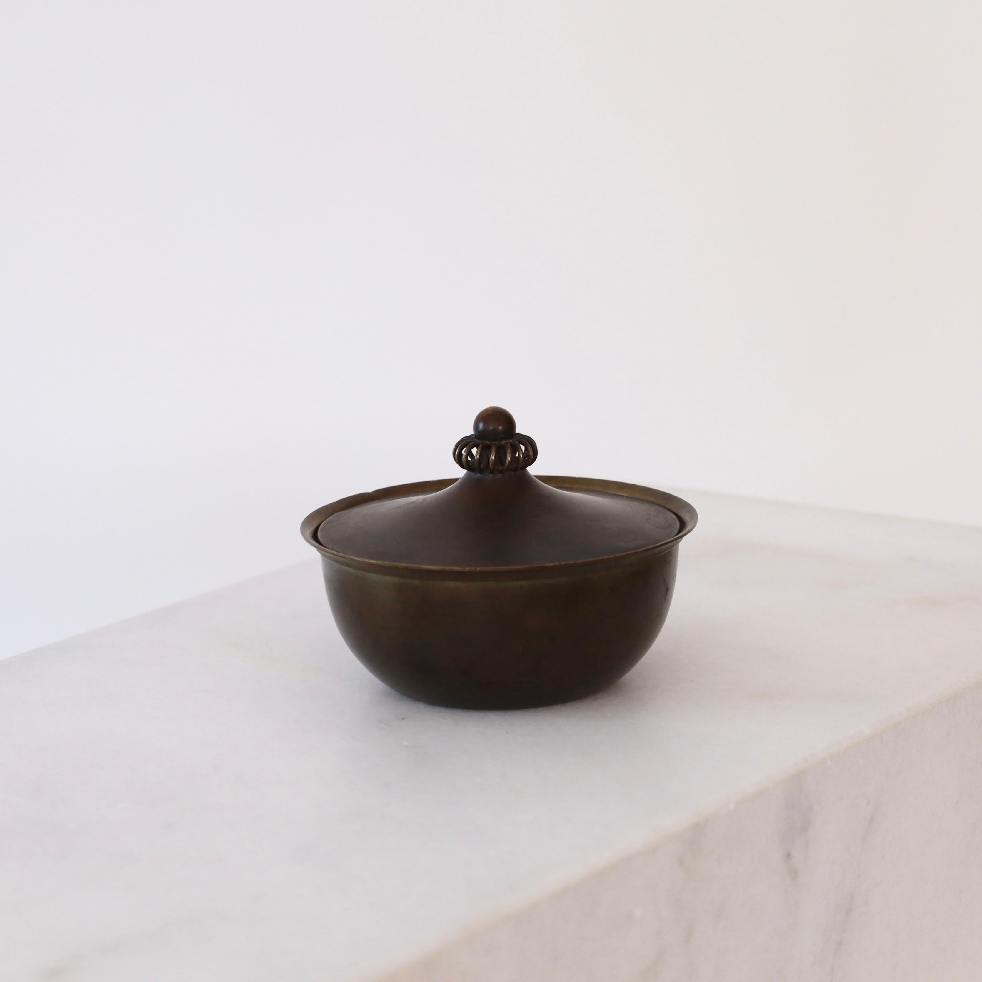 Danish Bronze Jewelry box by Just Andersen, 1930s, Denmark