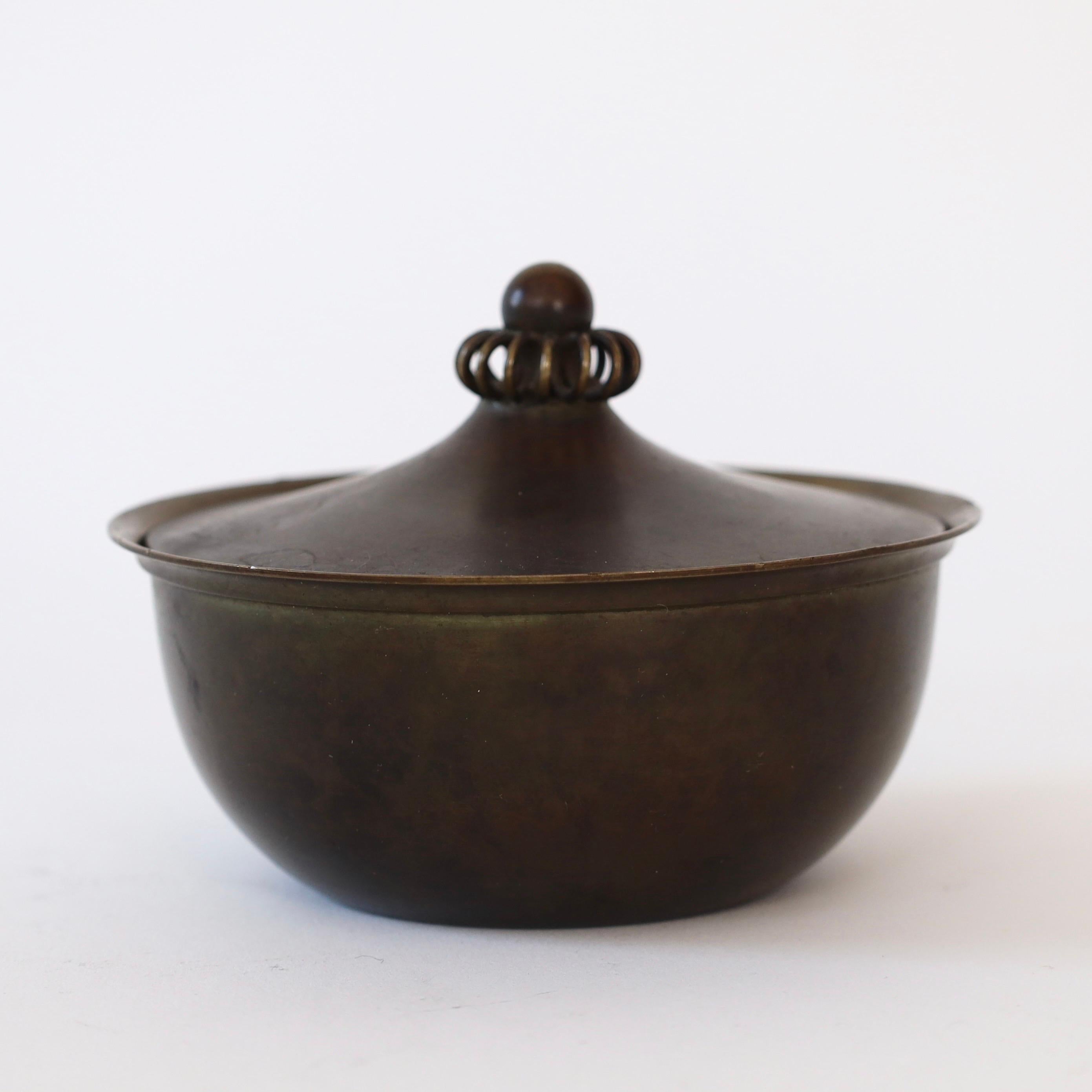 Mid-20th Century Bronze Jewelry box by Just Andersen, 1930s, Denmark For Sale