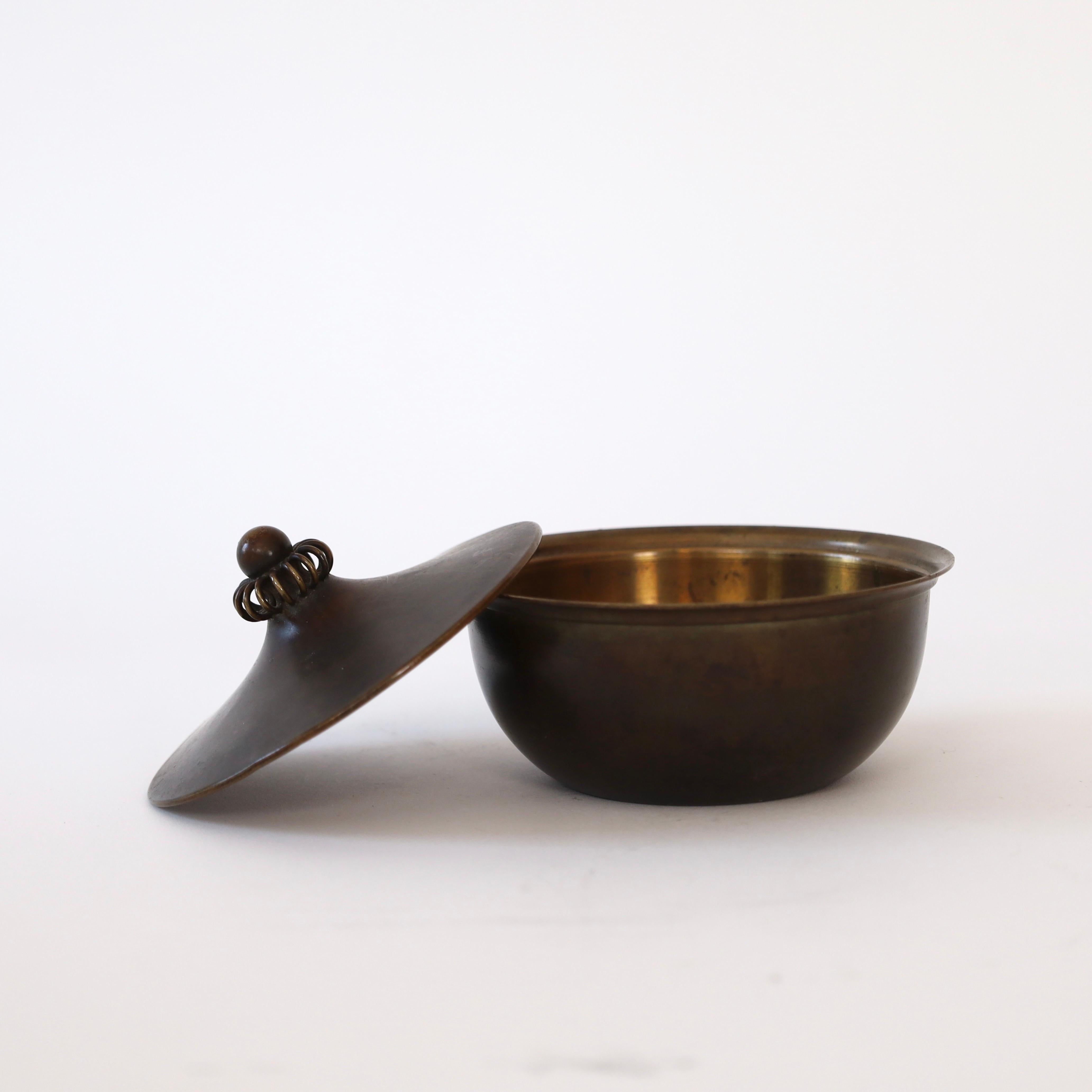 Bronze Jewelry box by Just Andersen, 1930s, Denmark 3