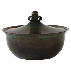 Used Bronze Jewelry box by Just Andersen, 1930s, Denmark