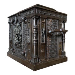 Bronze Jewelry Chest In Neo-gothic Style From The Napoleon III Period
