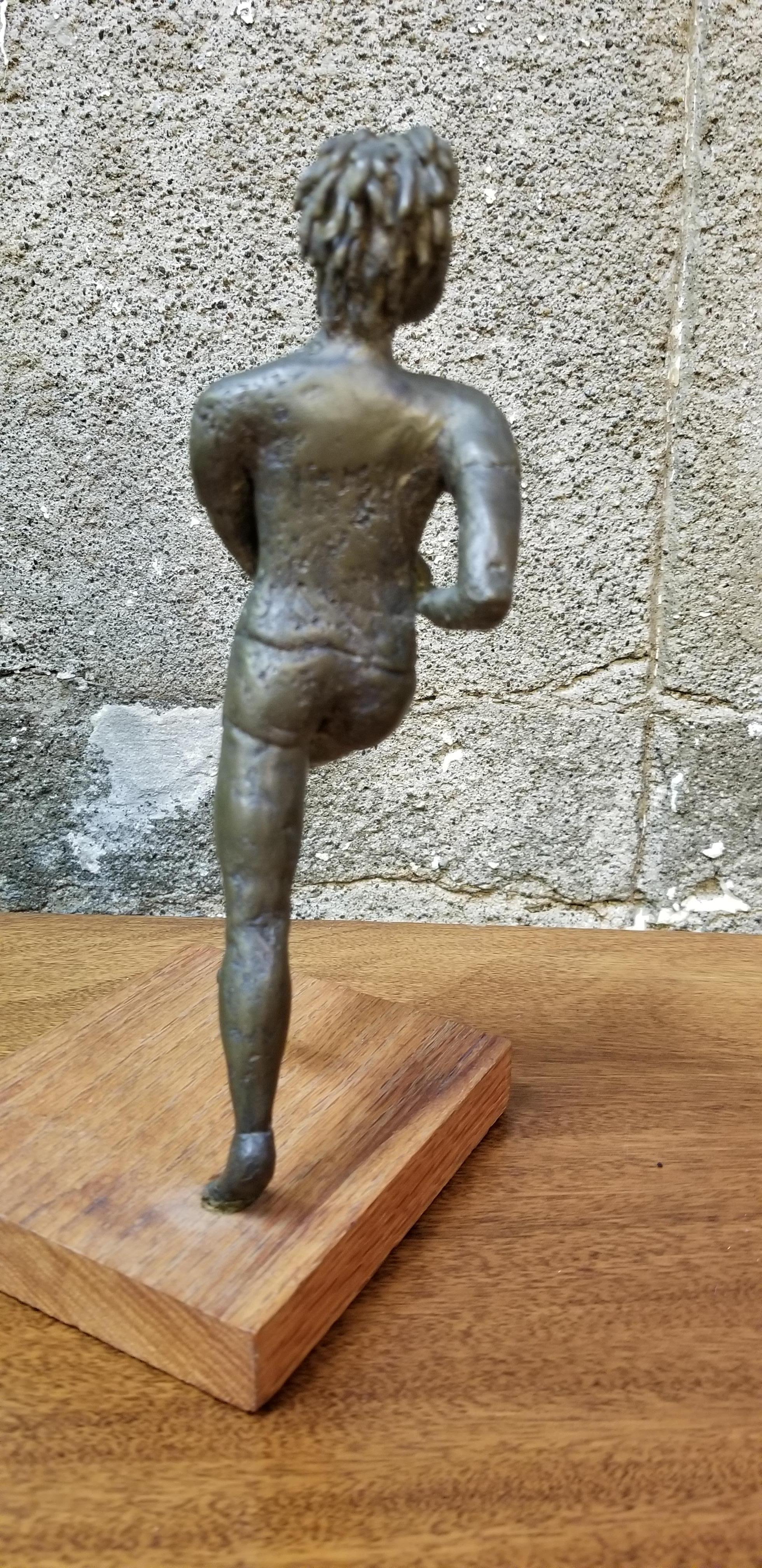 American Bronze Jogger Sculpture For Sale