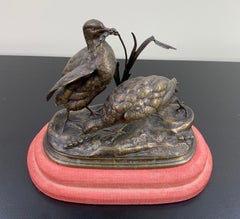 Bronze Jules Moigniez Figurative Tierskulptur von zwei Tieren aus Bronze