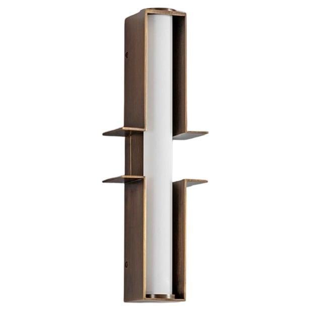 Bronze Junction Wall Light by Square in Circle For Sale