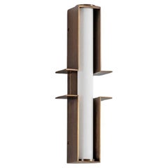 Bronze "Junction" Wall Light, Square in Circle