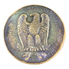 Vide Poche porte-clés en bronze signé Max Le Verrier, aigle impérial