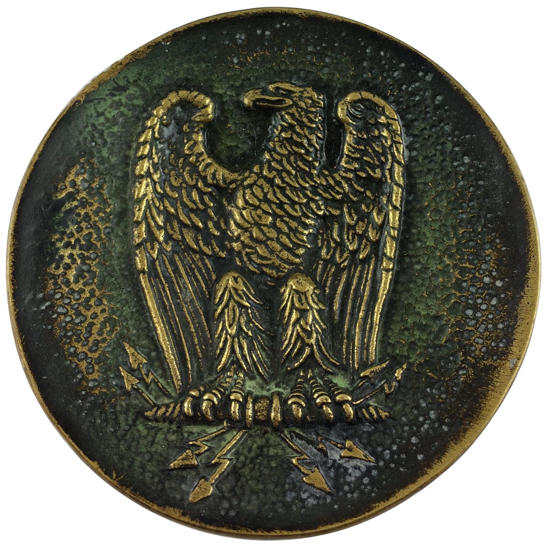 Bronze Key Holder Vide Poche Signed Max Le Verrier, Imperial Eagle