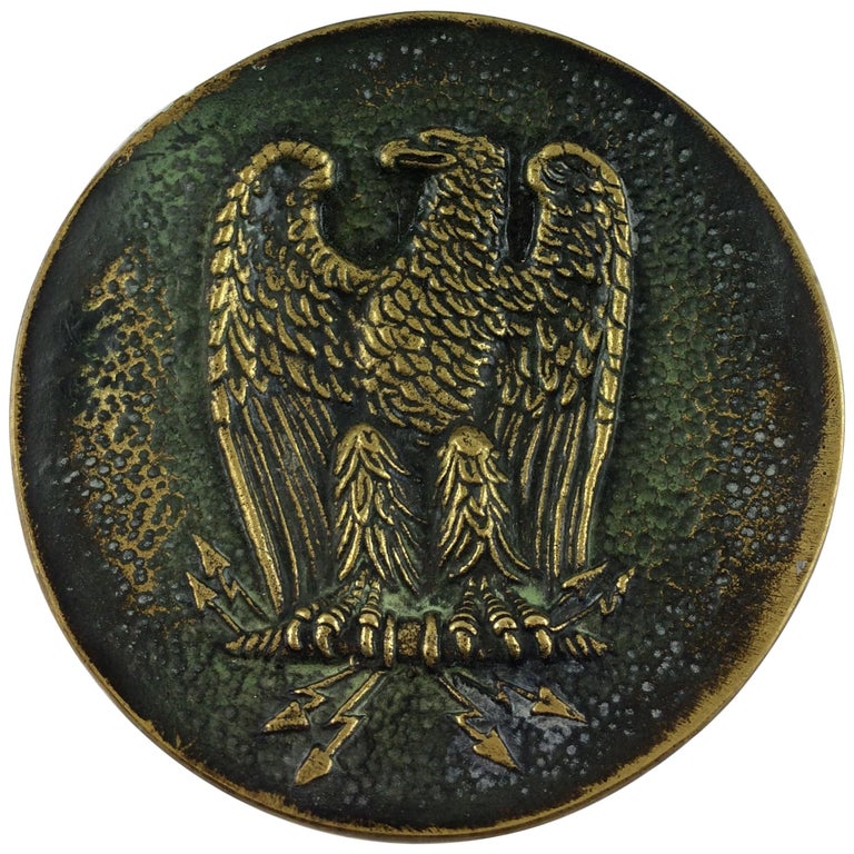 Bronze Key Holder Vide Poche Signed Max Le Verrier, Imperial Eagle at