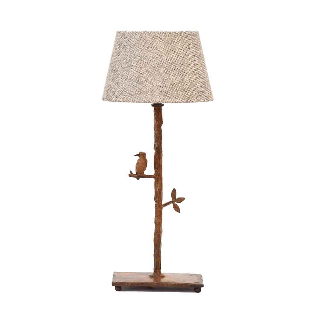 Cast Bronze Kingfisher Table Lamp For Sale