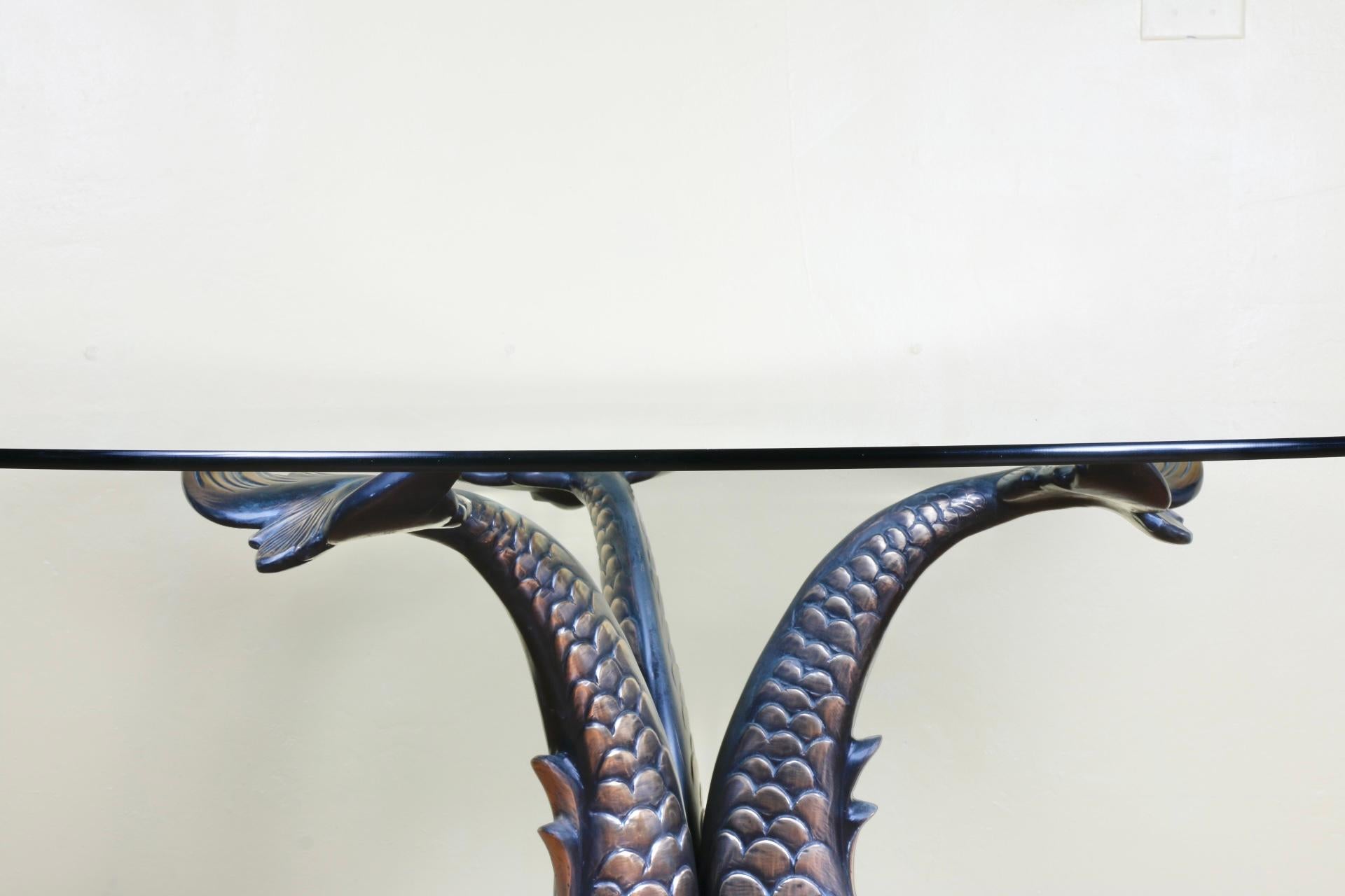 Bronze Koi Fish Center Table For Sale 1