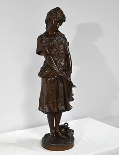 Bronze sculpture “The Young Girl with the Broken Jug”, signed J-B.Germain  19th