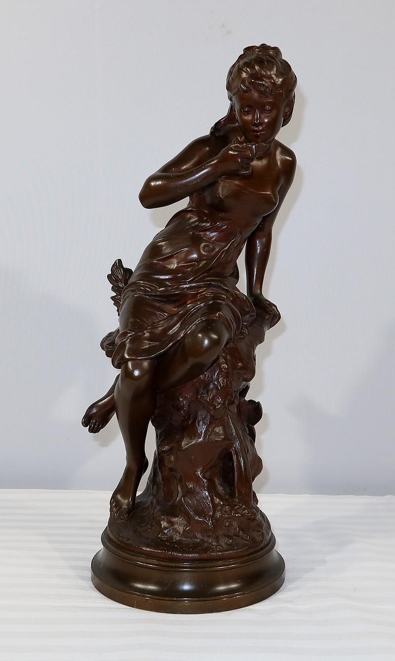 Una superba fusione in bronzo con patina marrone-rossastra di Mathurin Moreau (1822-1912), intitolata 