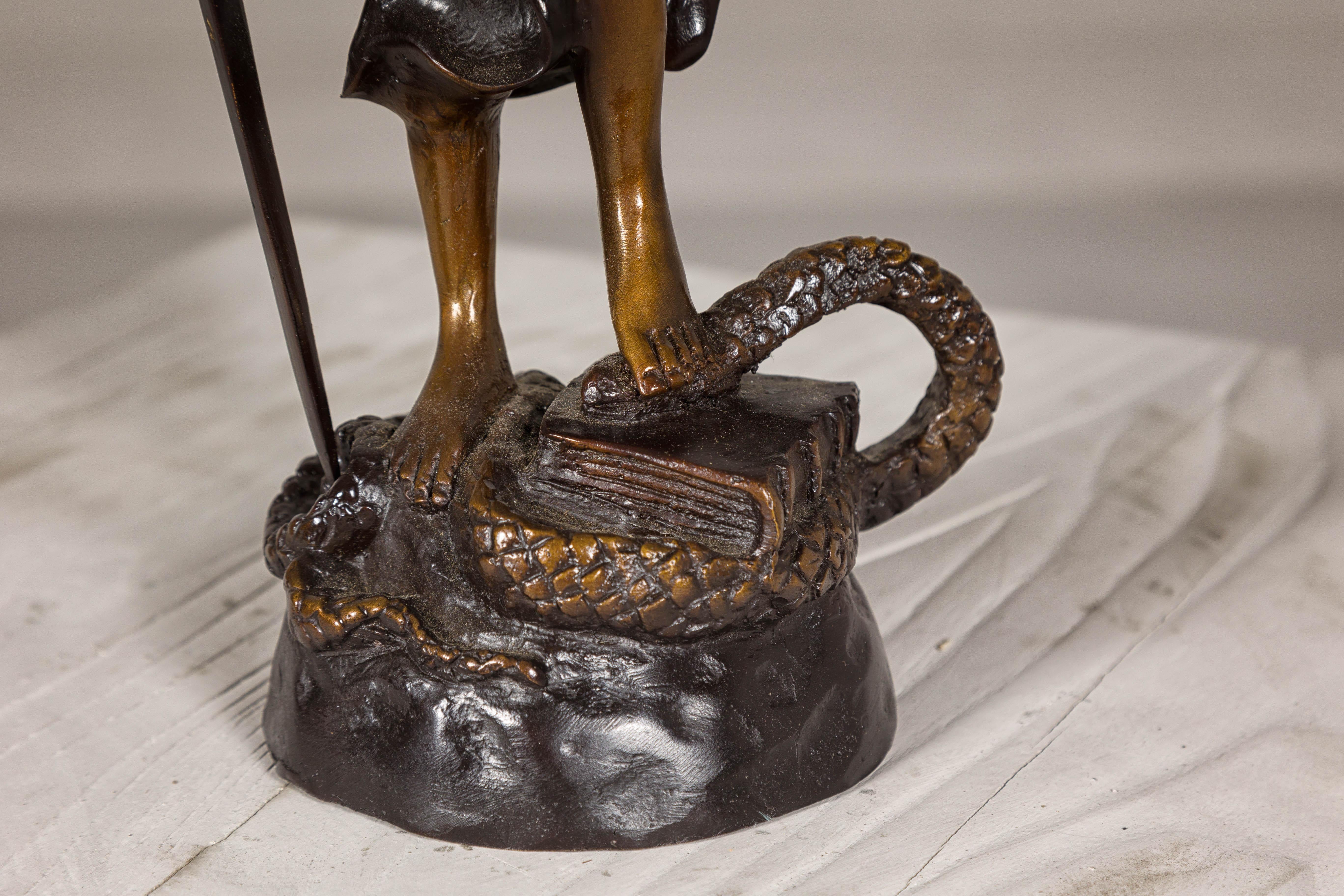 Bronze Lady Justice Tabletop Statuette For Sale 7