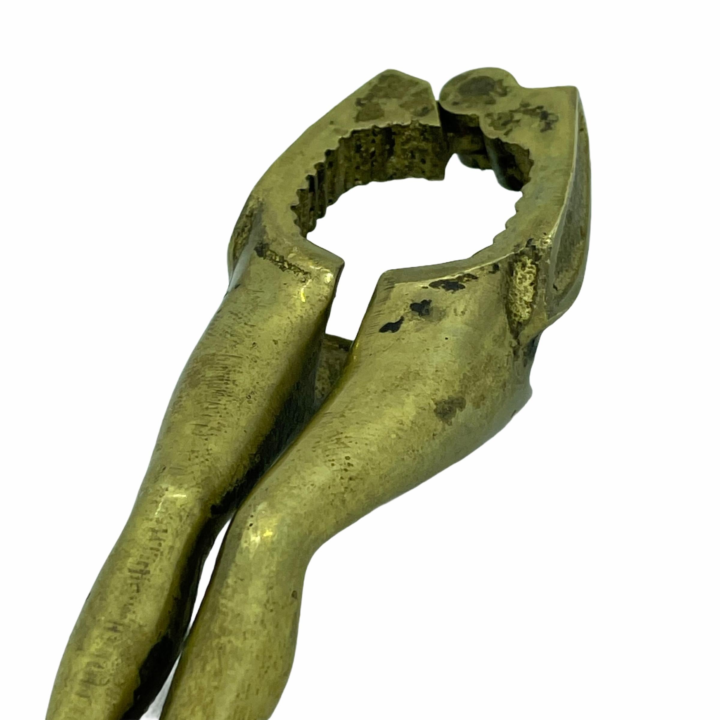 Bronze Lady Leg Bottle Opener and Nutcracker Mid-Century Modern Metal Barware 2