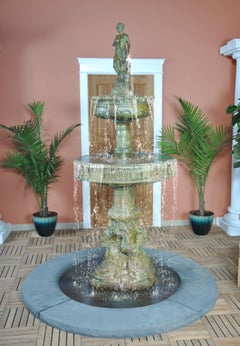 Bronze Lady on Fish Base Fountain