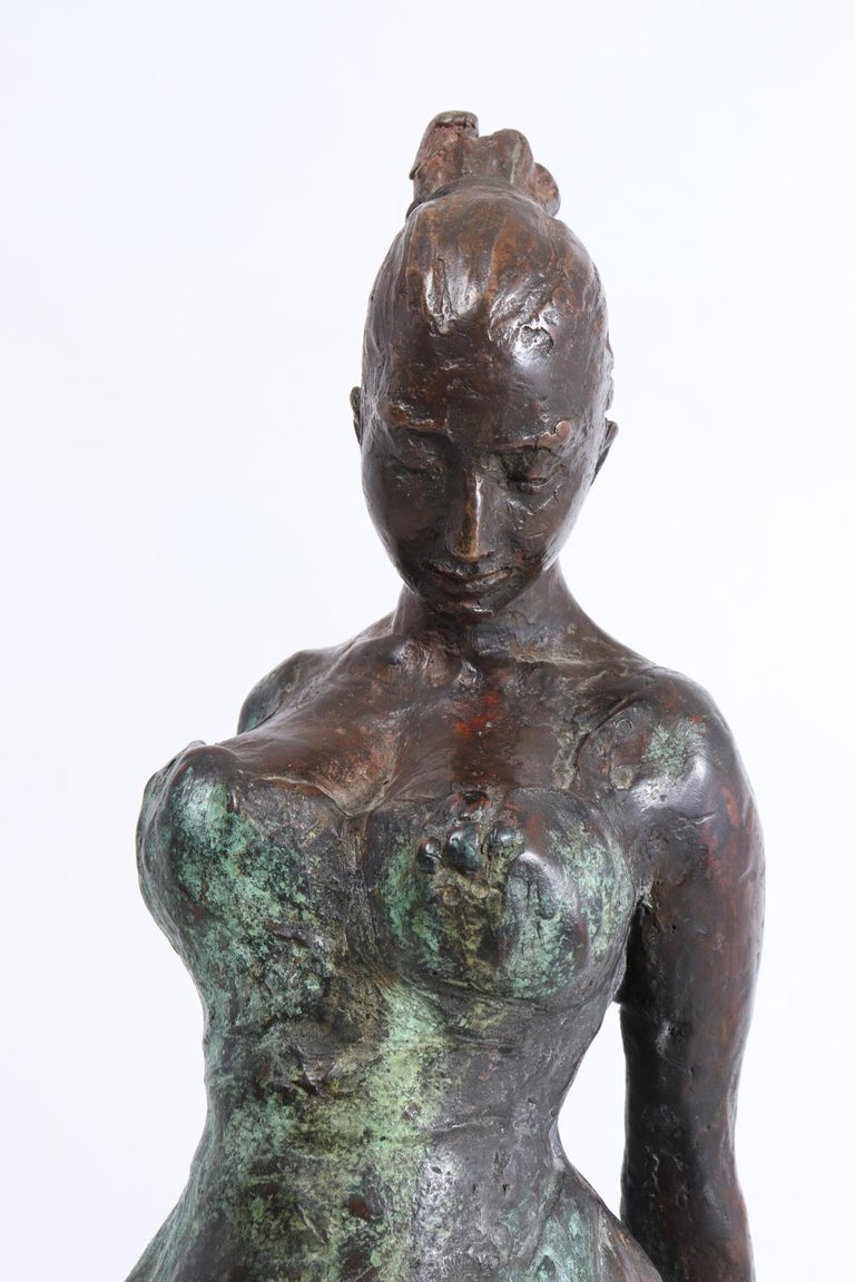 Bronze Lady Sculpture For Sale at 1stDibs