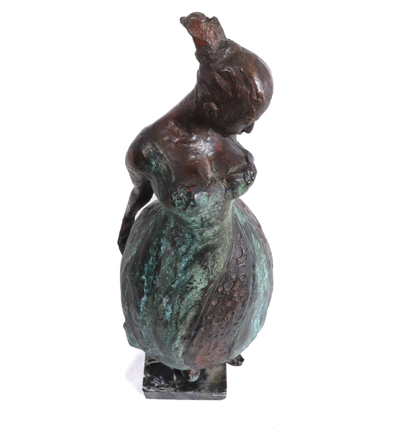 Bronze Lady Sculpture For Sale 9