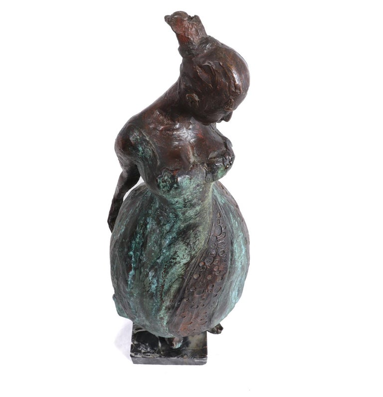 Bronze Lady Sculpture For Sale at 1stDibs
