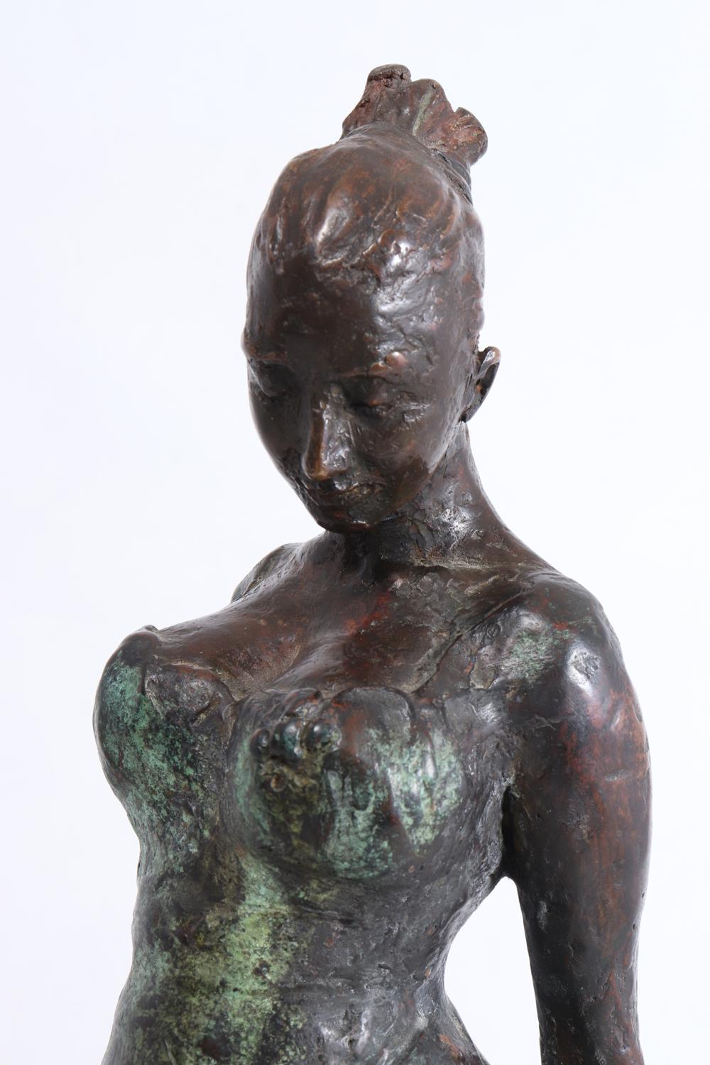 Modern Bronze Lady Sculpture For Sale