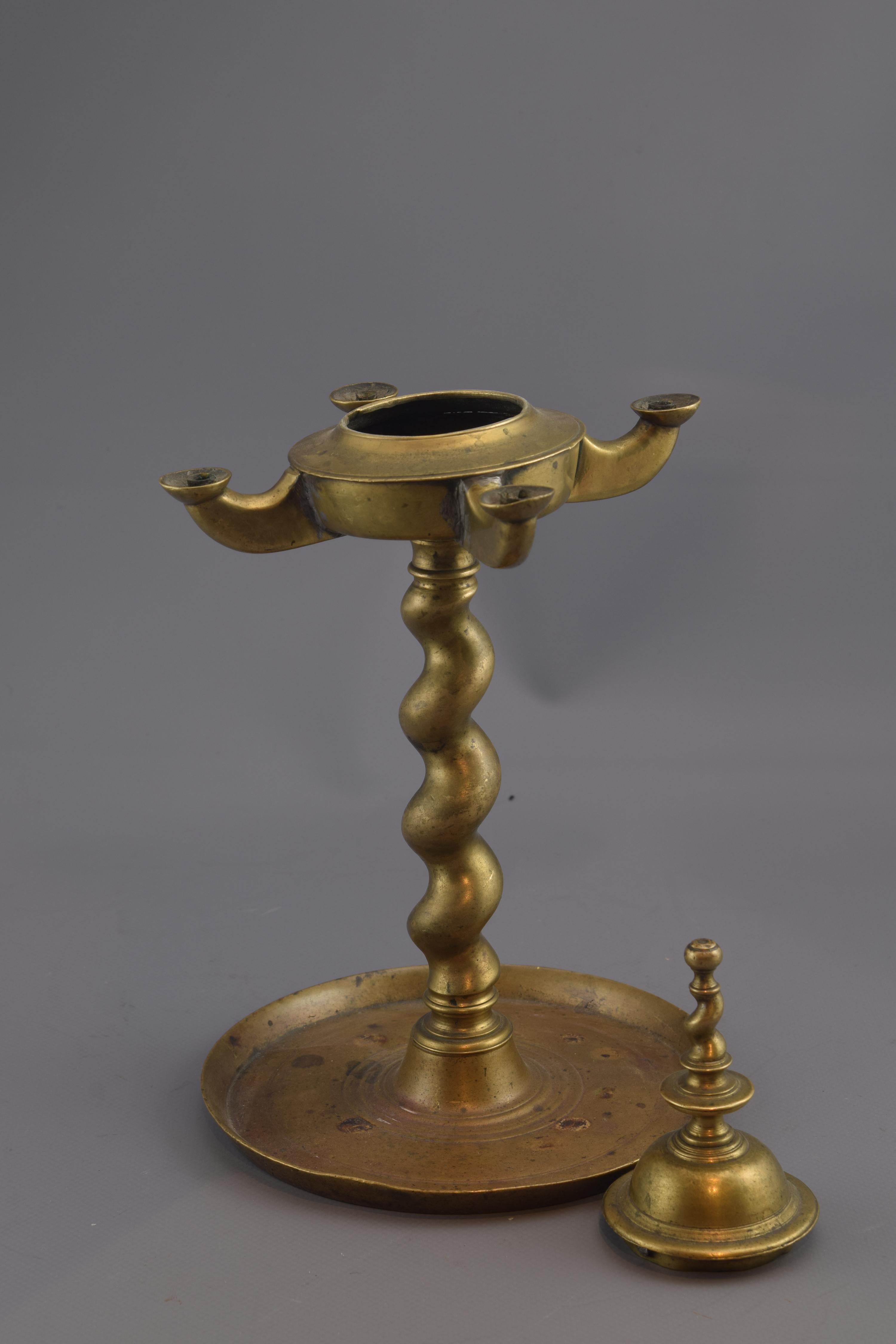 Baroque Bronze Lamp, 17th Century