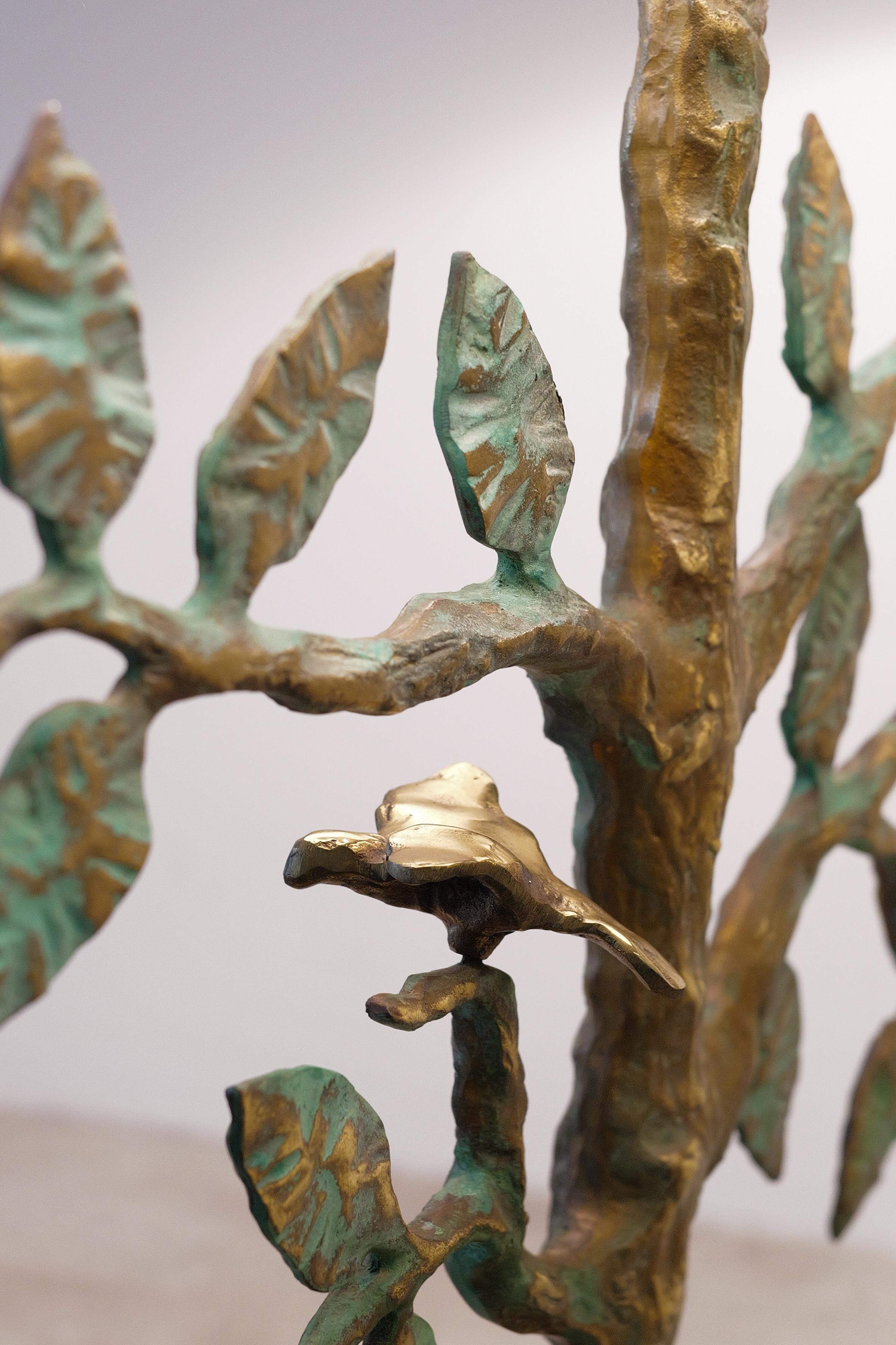 Lampe en bronze des années 50 ou 60 dans le style d'Alberto ou Diego Giacometti - Italie 5