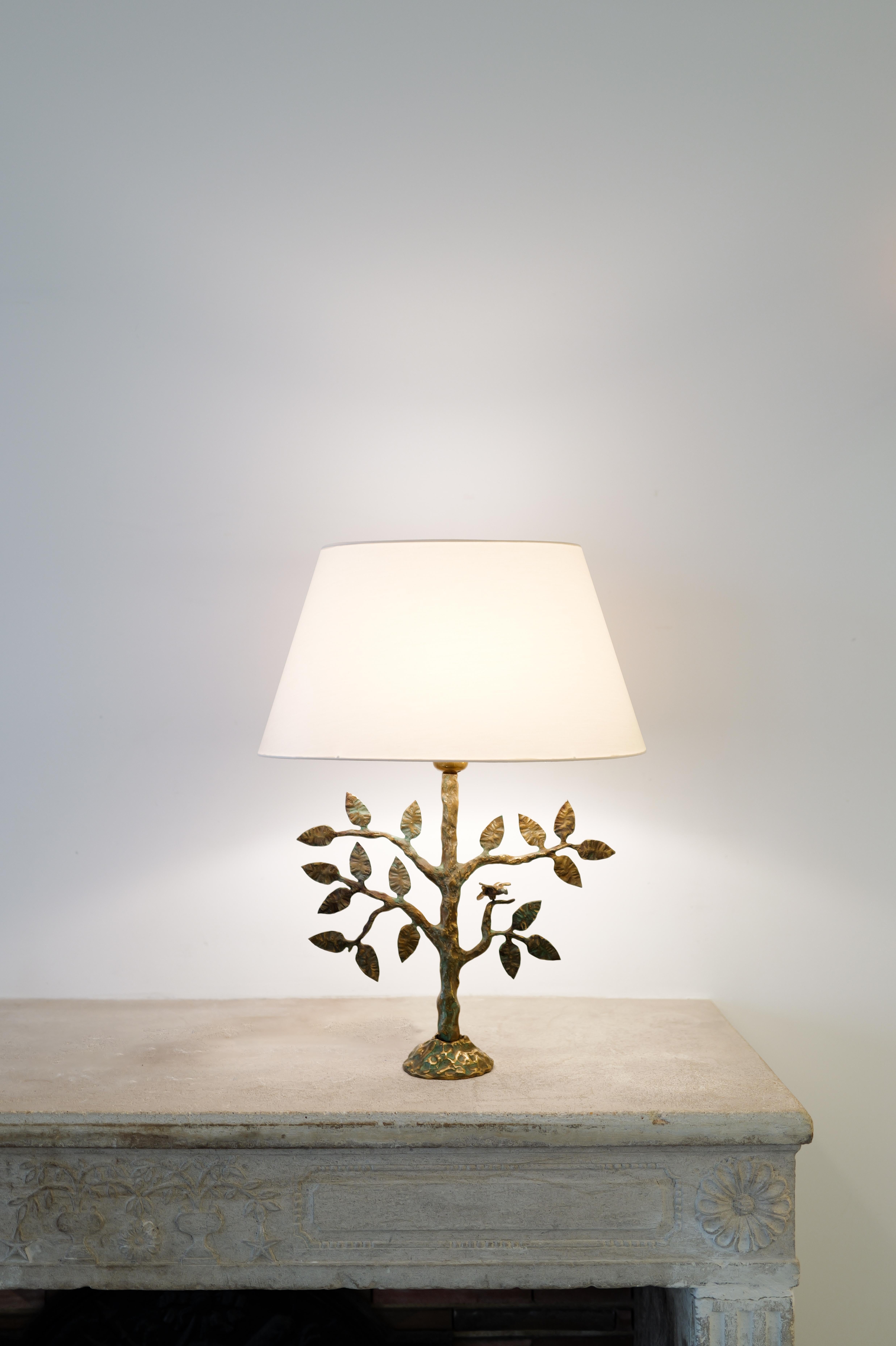 Italian Bronze lamp, 50s or 60s in the style of Alberto or Diego Giacometti - Italy For Sale