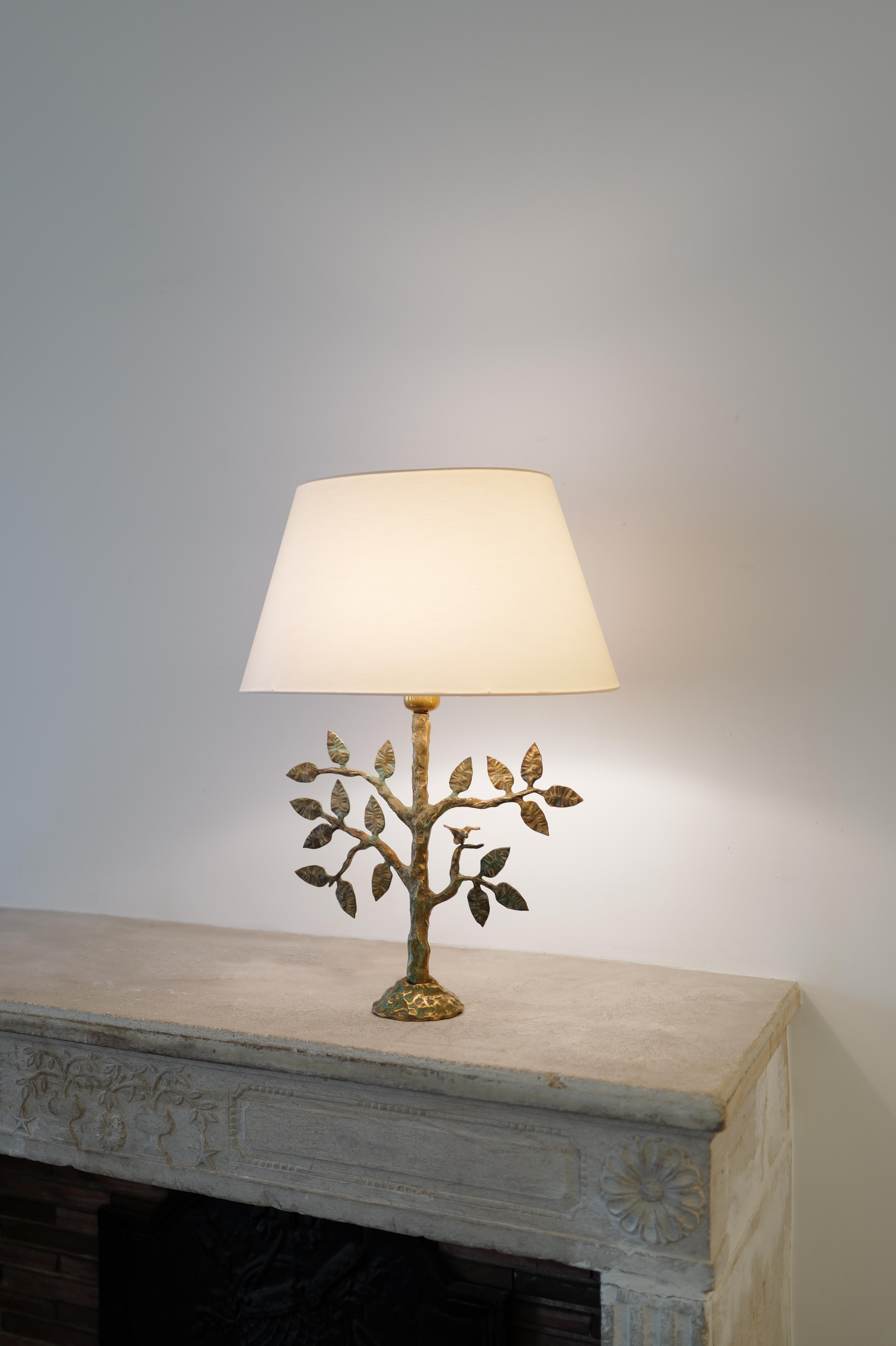 Bronze Lampe en bronze des années 50 ou 60 dans le style d'Alberto ou Diego Giacometti - Italie