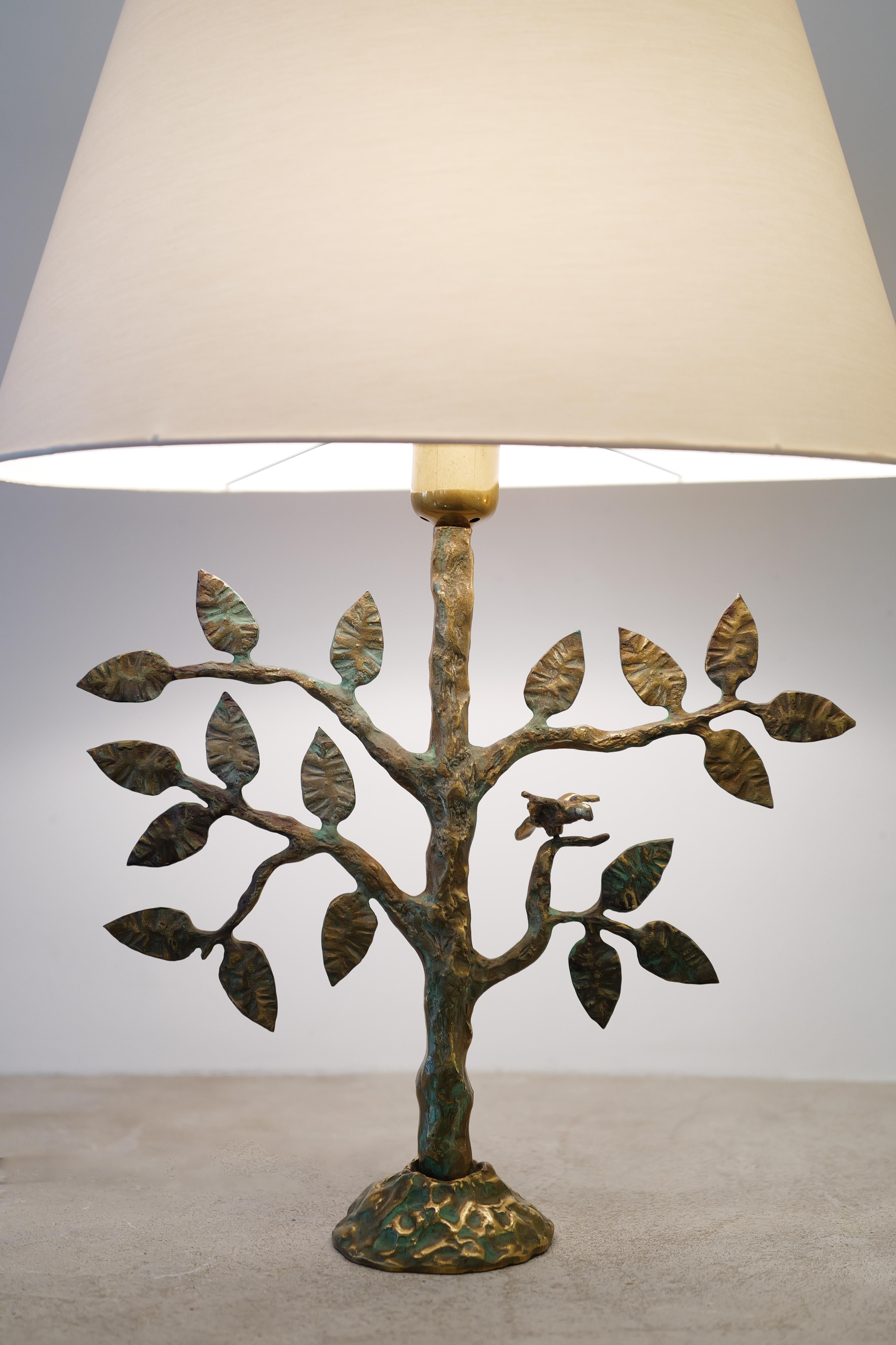 Lampe en bronze des années 50 ou 60 dans le style d'Alberto ou Diego Giacometti - Italie 1