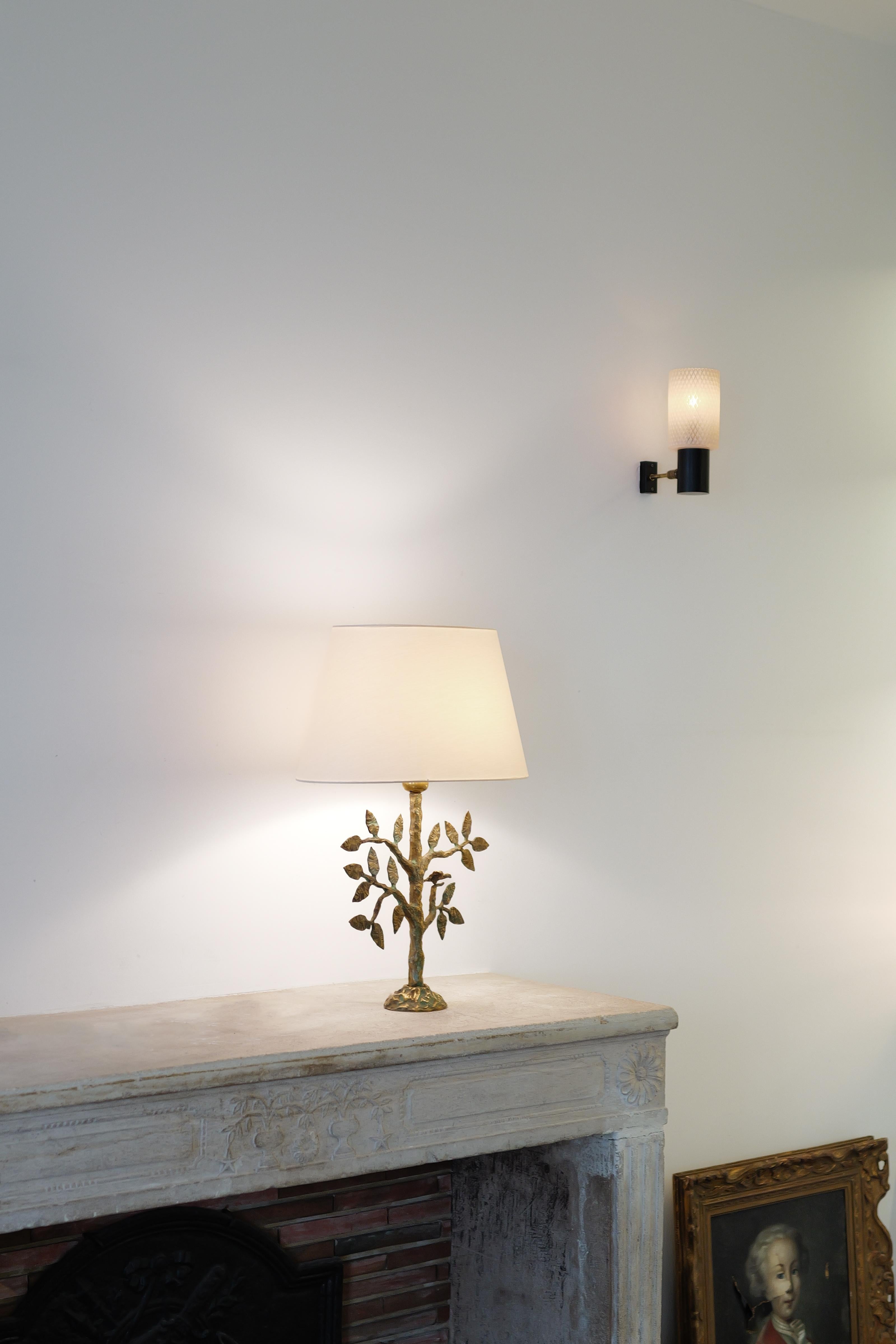 Lampe en bronze des années 50 ou 60 dans le style d'Alberto ou Diego Giacometti - Italie 2