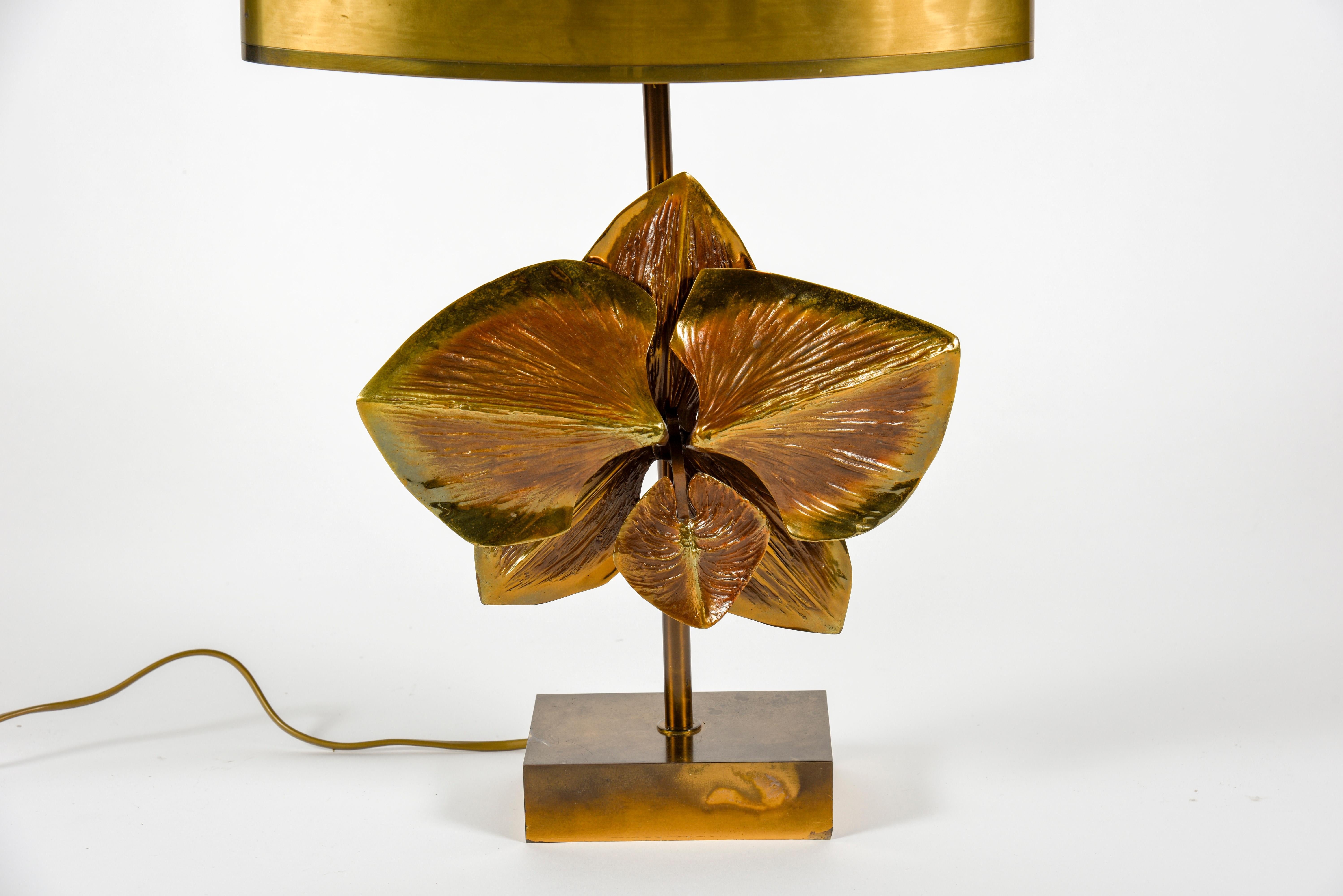 French Bronze Lamp by Maison Charles For Sale