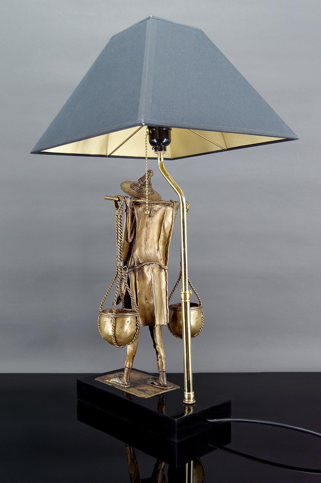 French Bronze lamp, 