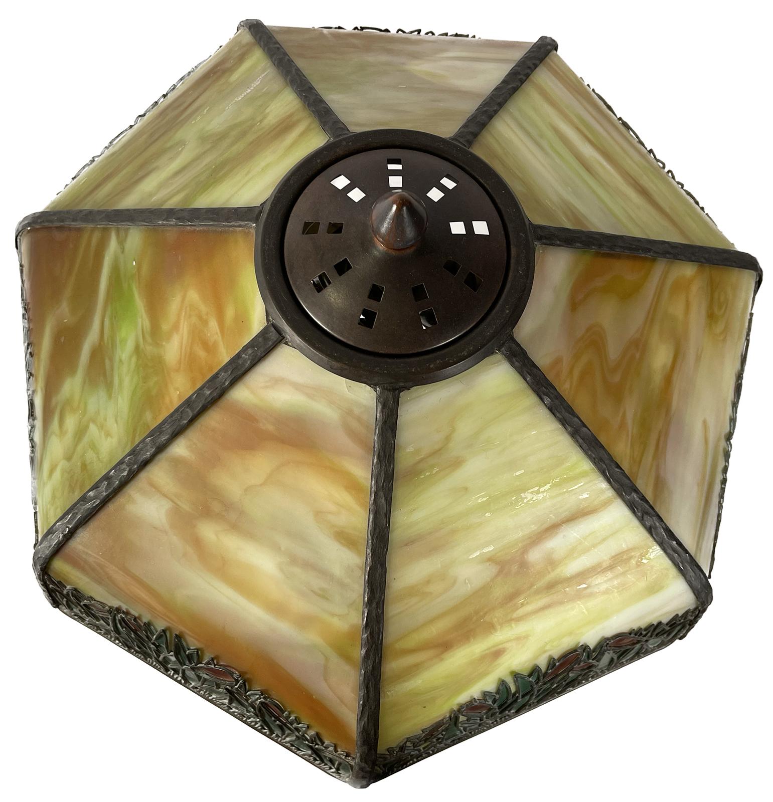 20th Century Bronze Lamp with Cattail Motif For Sale