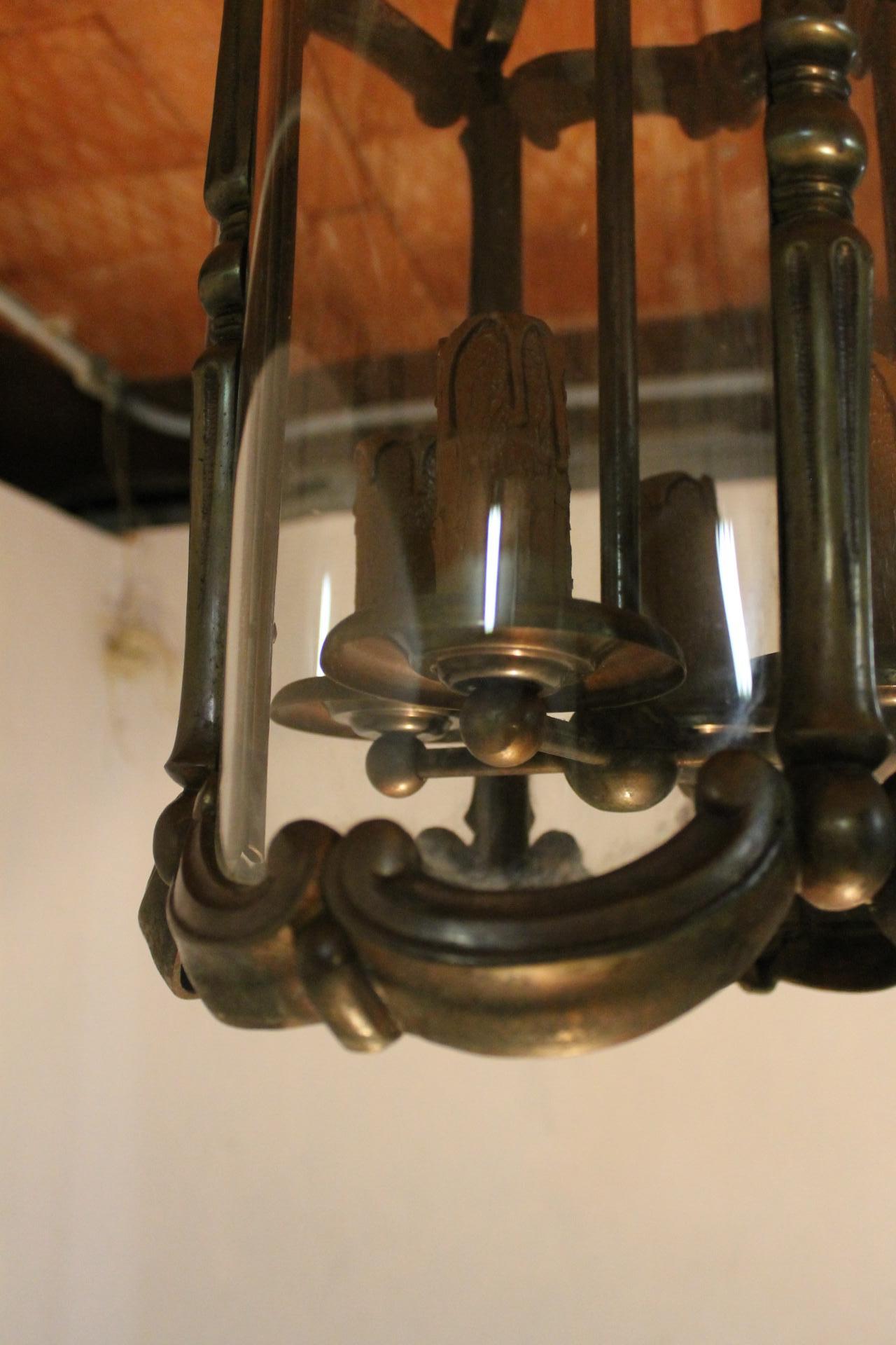 Lanterne en bronze, française, XXe siècle en vente 2