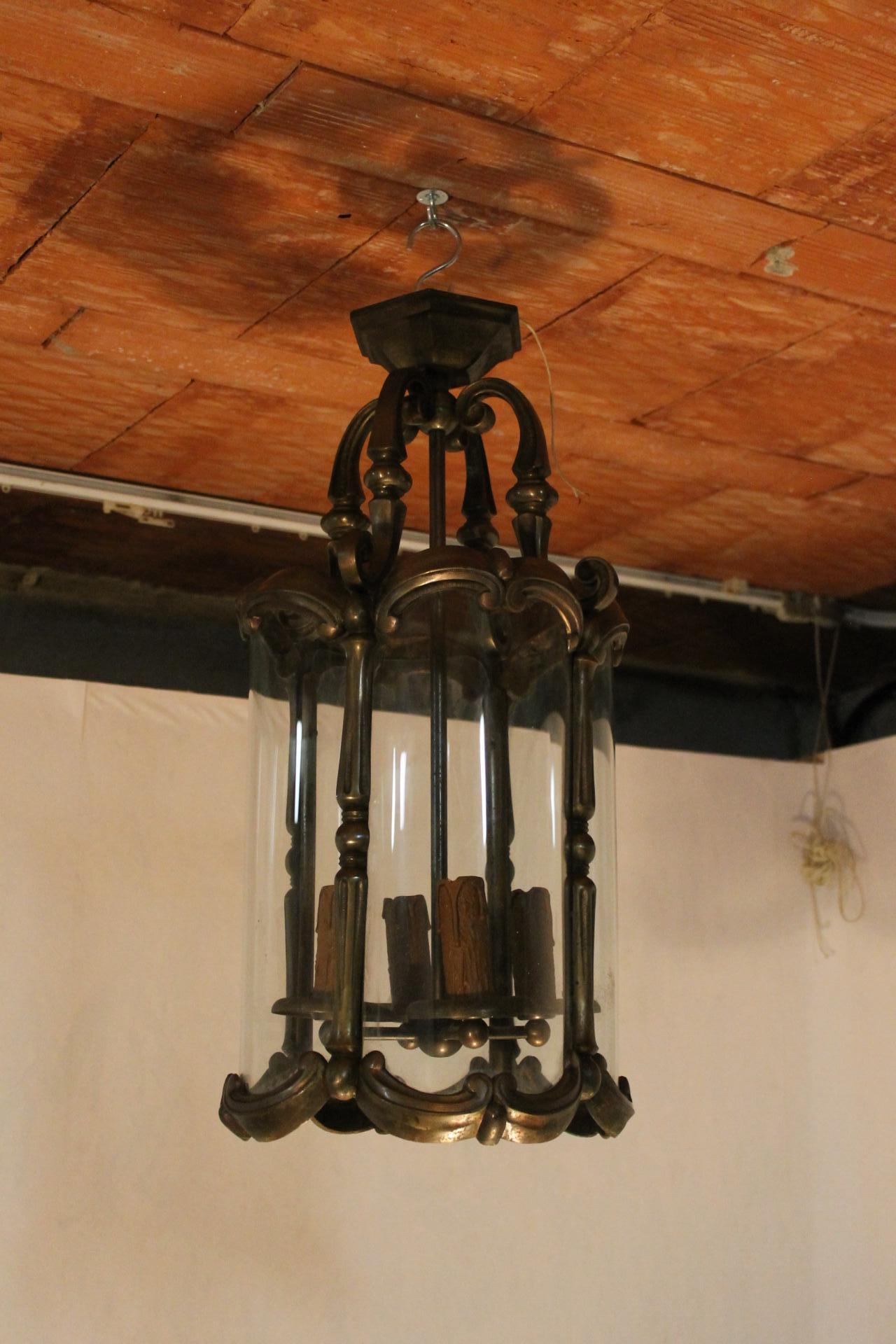 Lanterne en bronze, française, XXe siècle en vente 4