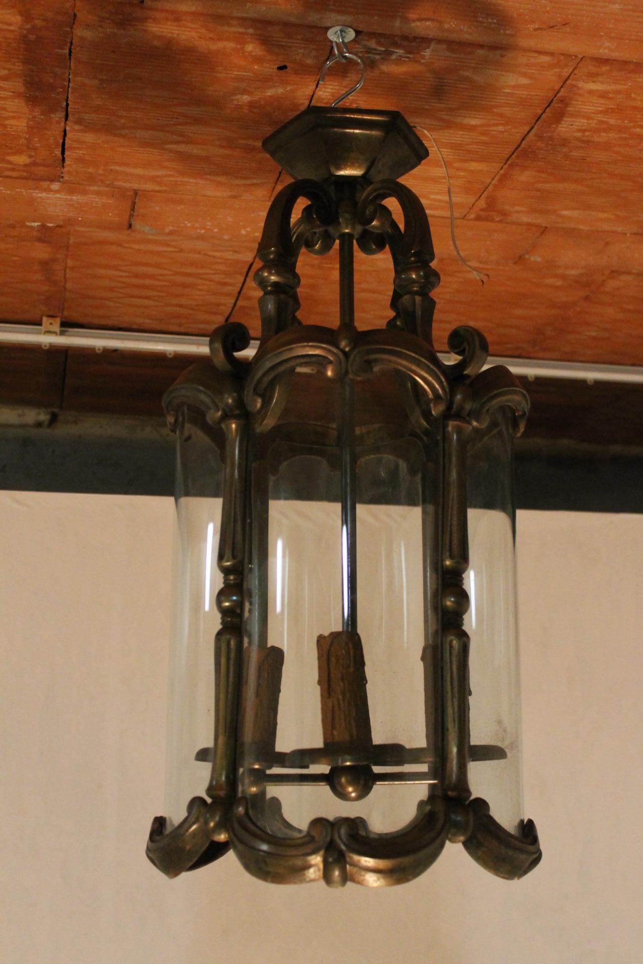 Bronze Laterne, Französisch, XX th im Angebot 7