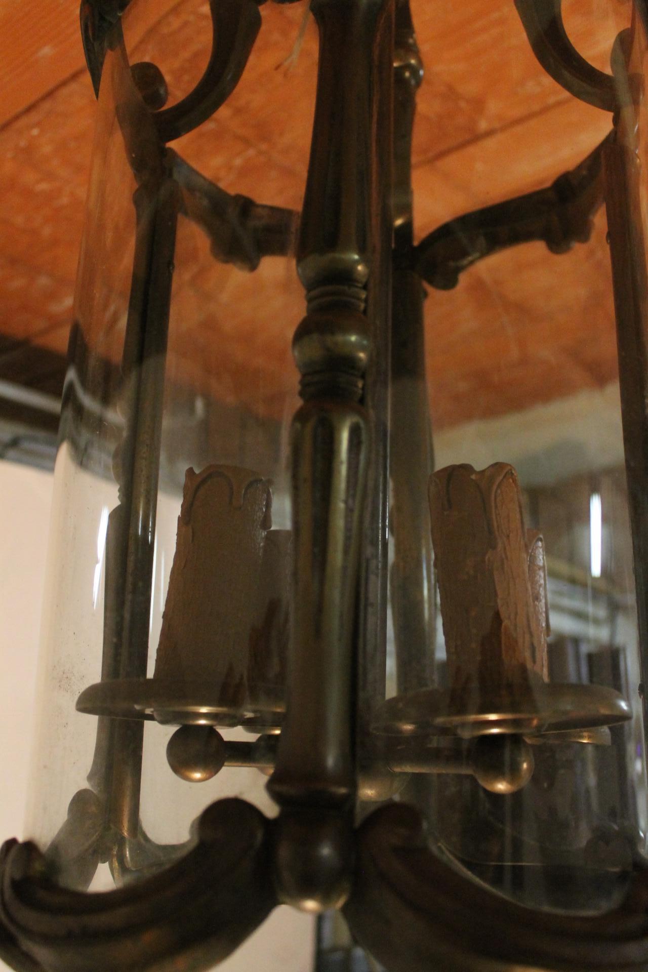 Début du 20ème siècle Lanterne en bronze, française, XXe siècle en vente